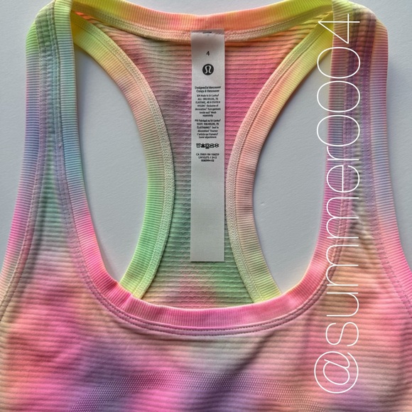 🌈🦄 RARE NWT Lululemon Swiftly Tech Racerback Tank Psychedelic 4 - Picture 8 of 11